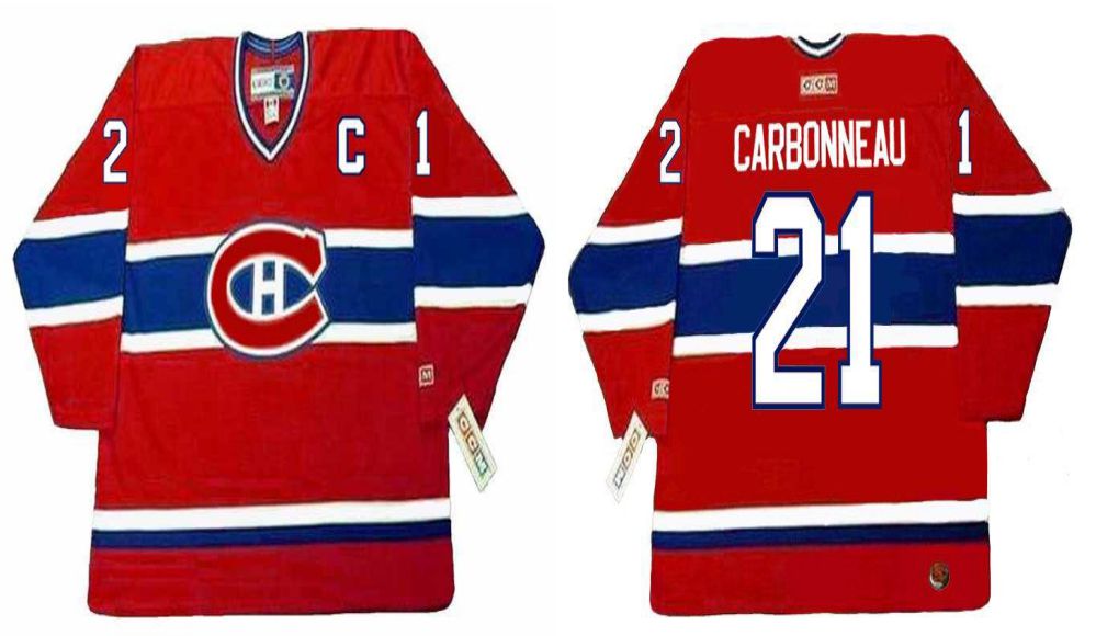 2019 Men Montreal Canadiens 21 Carbonneau Red CCM NHL jerseys